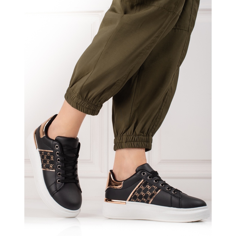 Shelovet crne sportske cipele s platformom crna 1