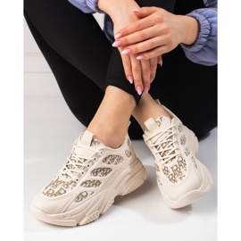 Shelovet ženske tenisice na debelom potplatu bež boje 1