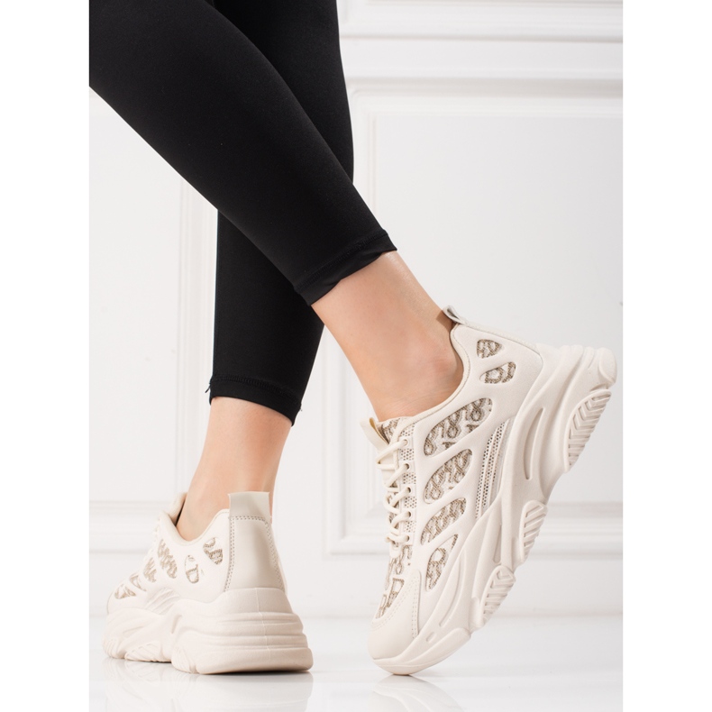 Shelovet ženske tenisice na debelom potplatu bež boje 2