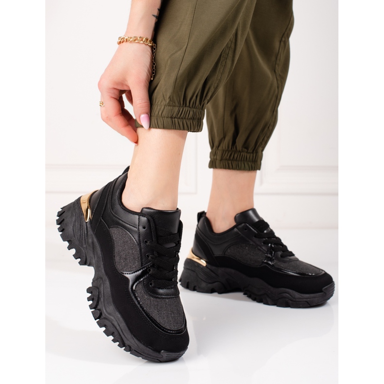 Crne ženske tenisice na platformi Shelovet crna 1