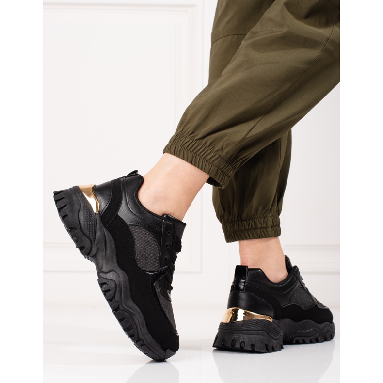 Crne ženske tenisice na platformi Shelovet crna 2