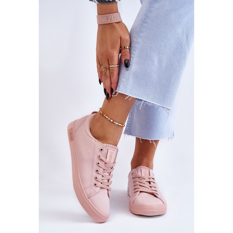 Ženske glatke niske tenisice Big Star LL274059 Pink ružičasta 2