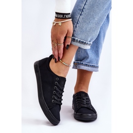 Ženske glatke niske tenisice Big Star LL274057 crne crno 1