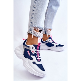 Ženska lagana sportska obuća Big Star LL274376 Bijela i tamnoplava 2