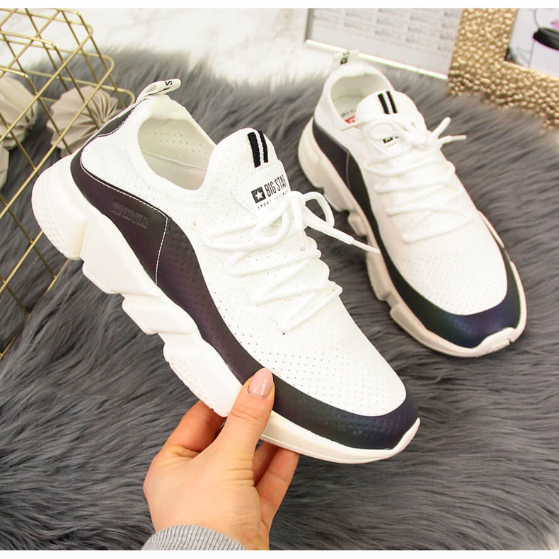 Ženske sportske cipele petrol bijele Big Star FF274A052 bijela 2