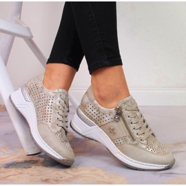 Rieker N4327-80 bež ženske cipele na wedges 2