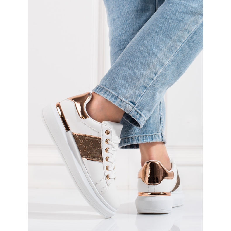 Shelovet bijele sportske cipele s platformom bijela 2