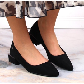Ženske crne cipele od brušene kože na špic Vinceza 20198 crno 3