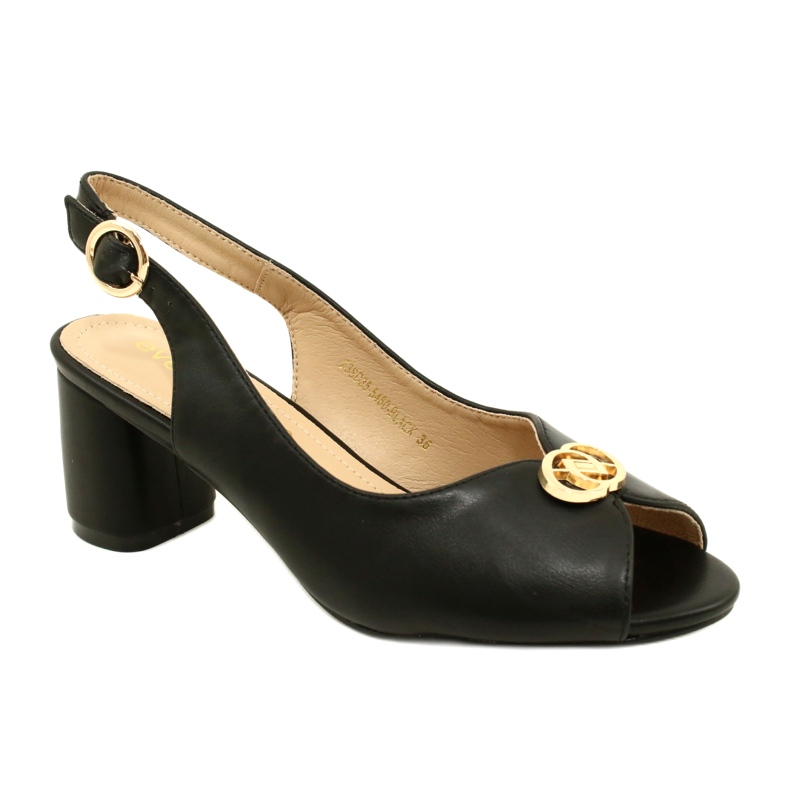 Evento Ženske sandale na pošti s ukrasom 23SD35-5480 Black crna 3