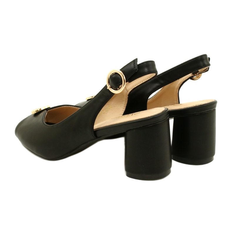 Evento Ženske sandale na pošti s ukrasom 23SD35-5480 Black crna 6