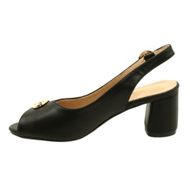 Evento Ženske sandale na pošti s ukrasom 23SD35-5480 Black crno 4