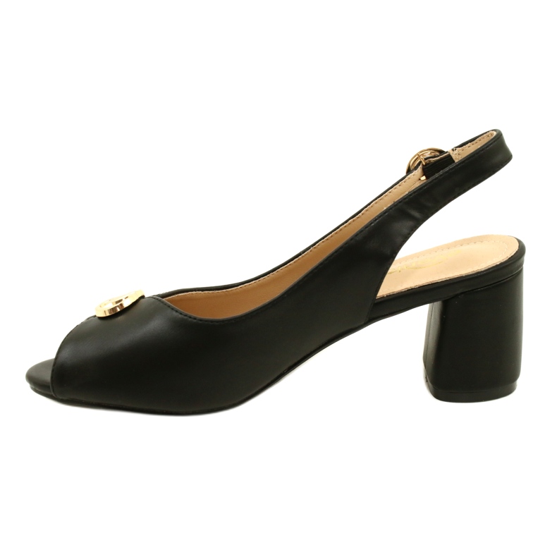 Evento Ženske sandale na pošti s ukrasom 23SD35-5480 Black crna 4