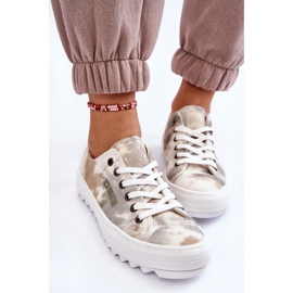 Moderne niske tenisice Big Star LL274043 bijele i sive bež 1