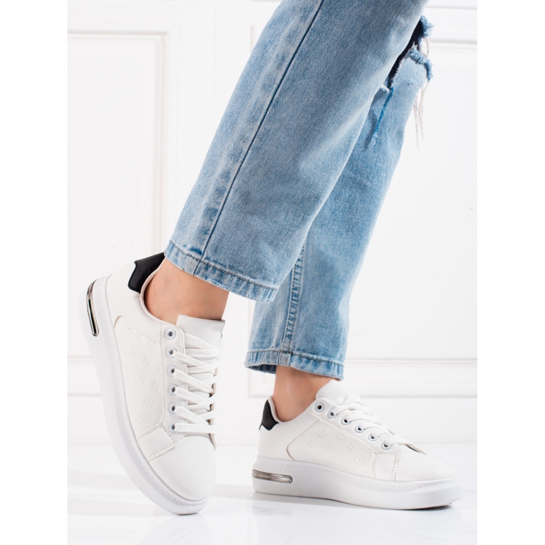 Ženske sportske cipele Shelovet bijele s uzorkom bijela 1