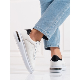 Ženske sportske cipele Shelovet bijele s uzorkom bijela 2