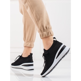 Ženske sportske cipele Shelovet sock wedge crna 2