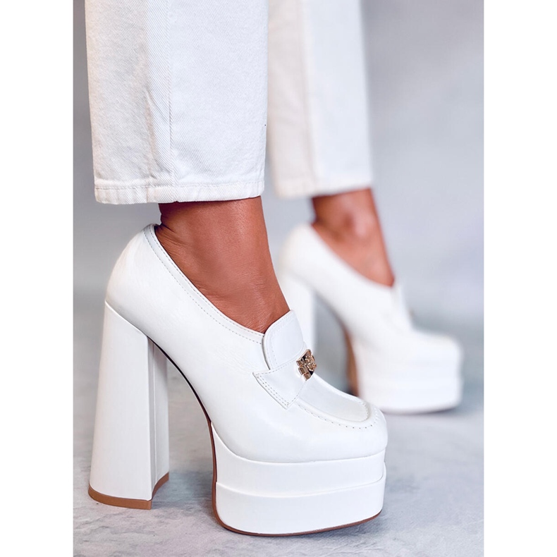 PA1 Ambra bijele mokasinke na visoku petu bijela 2