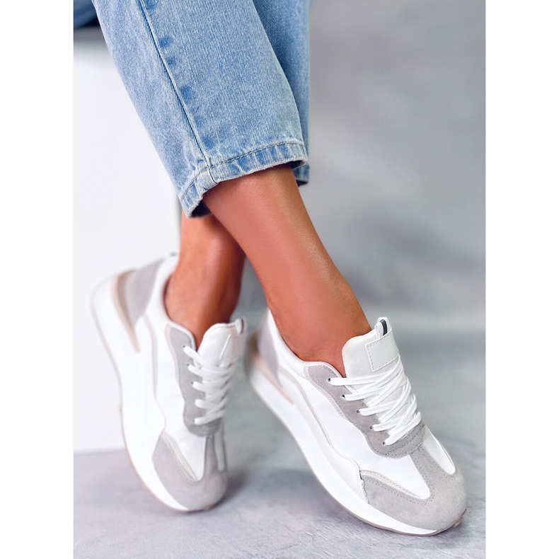 PA1 Ženske tenisice Mabel BIJELE/BEŽ/SIVE bijela 2