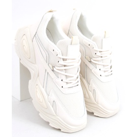 Bež ženske sportske cipele s visokim potplatom 2