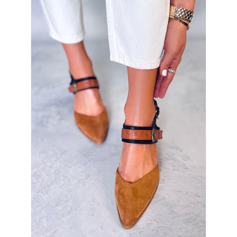 BM Chiatti Camel cipele s otvorenom petom smeđa 1