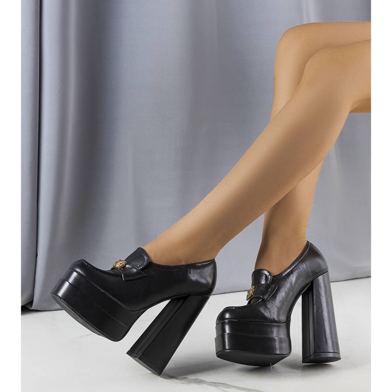 BM Janie crne cipele na zdepastu obuću crna 2