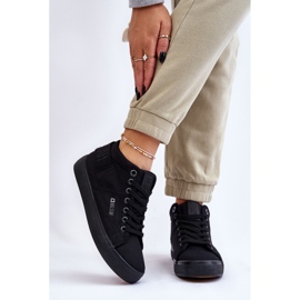 Ženske klasične visoke tenisice Big Star LL274001 crne crna 2