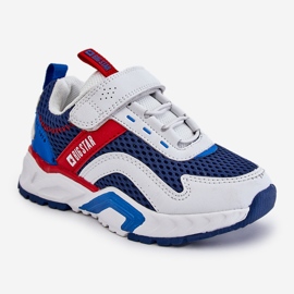 Big Star Dječje sportske cipele s velikom zvijezdom na čičak JJ374259 Bijela i tamnoplava raznobojna 2