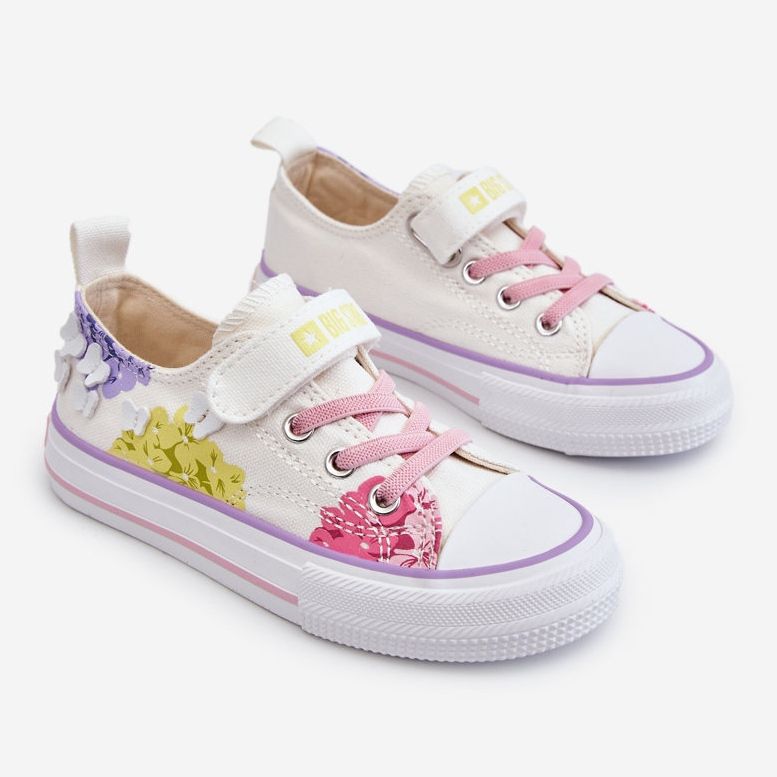 Dječje niske tenisice na čičak Big Star LL374061 Bijele bijela raznobojna 1