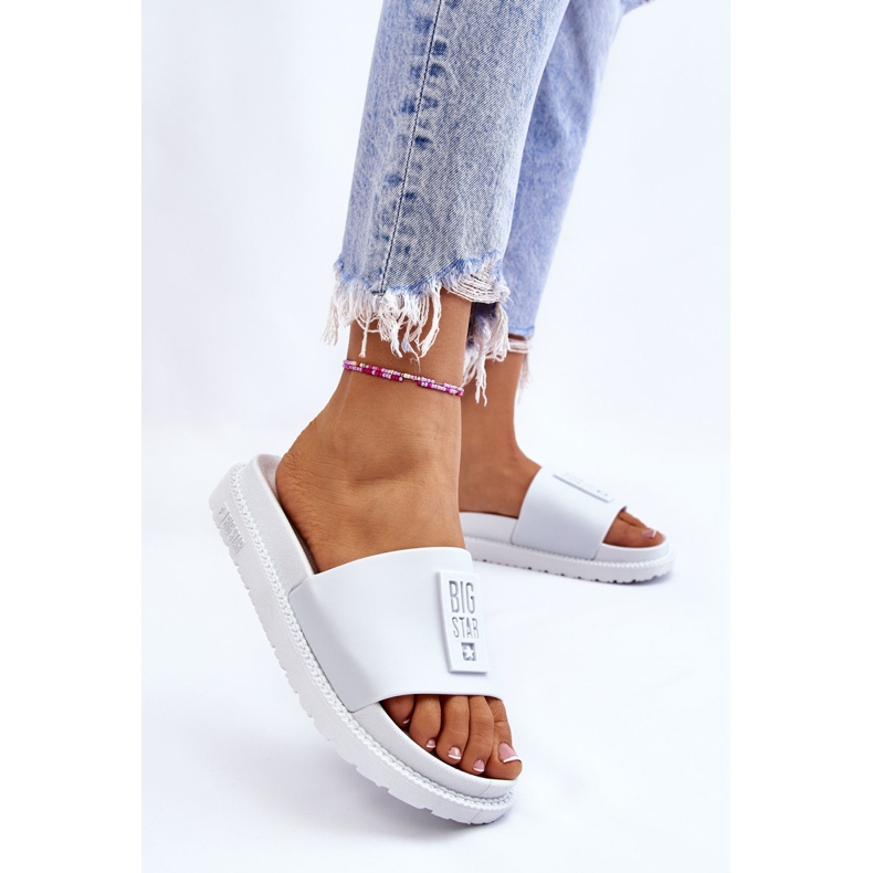 Ženske papuče Big Star LL274428 Bijele bijela 2