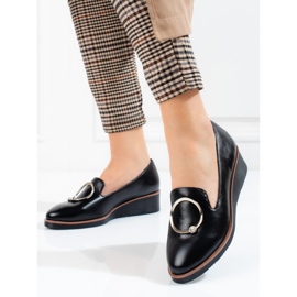 W. Potocki Ženske crne cipele s niskim klinom Potocki crno 1