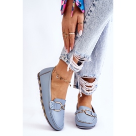 PS1 Ženske kožne natikače svijetloplave Downtown plava 2