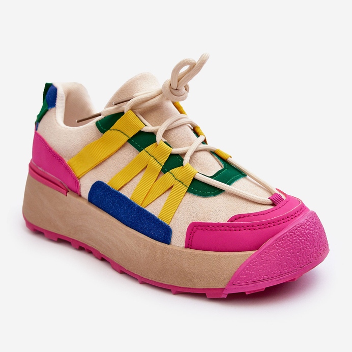 PS1 Ženske sportske cipele s platformom od brušene kože, višebojne Rohan raznobojna 1