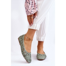 PS1 Ažur modne balerinke Green Thiago zelena 1
