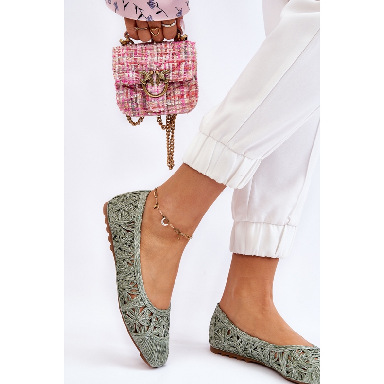 PS1 Ažur modne balerinke Green Thiago zelena 2