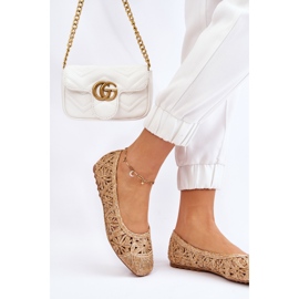 Ažur modne balerinke bež Thiago 2