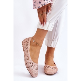 PS1 Modne ružičaste Thiago balerinke s ažurom ružičasta 2