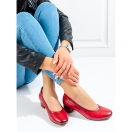 W. Potocki Ženske cipele na nisku petu Potocki crvene crvena 2