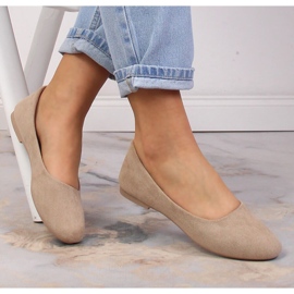 Ženske bež balerinke od brušene kože eVento 9BL02-1031 2