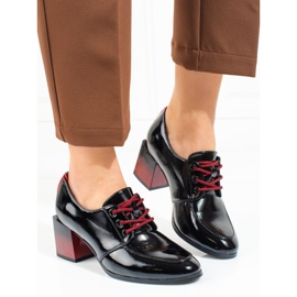 W. Potocki Ženske cipele na vezanje Potocki crne crna 1