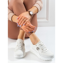 Vinceza ženske sportske cipele na platformu bijele boje bijela 1