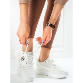 Vinceza ženske sportske cipele na platformu bijele boje bijela 2