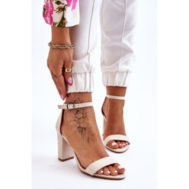 PS1 Klasične antilop sandale Amina svijetlo bež na petu smeđa 1