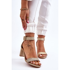 PS1 Sjajne zlatne sandale Maxim Heels zlatni 1