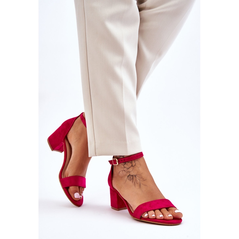 PS1 Fuchsia Quincy Sandale s niskom petom od antilopa ružičasta 2