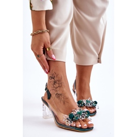S.Barski Moderne sandale sa zelenim Terrance perlama zelena 1