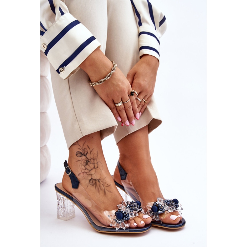 S.Barski Modne sandale s perlama mornarski Terrance tamnoplava 1