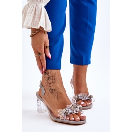 S.Barski Modne sandale sa sivim Terrance perlama siva 1