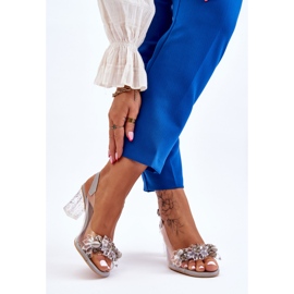 S.Barski Modne sandale sa sivim Terrance perlama siva 2