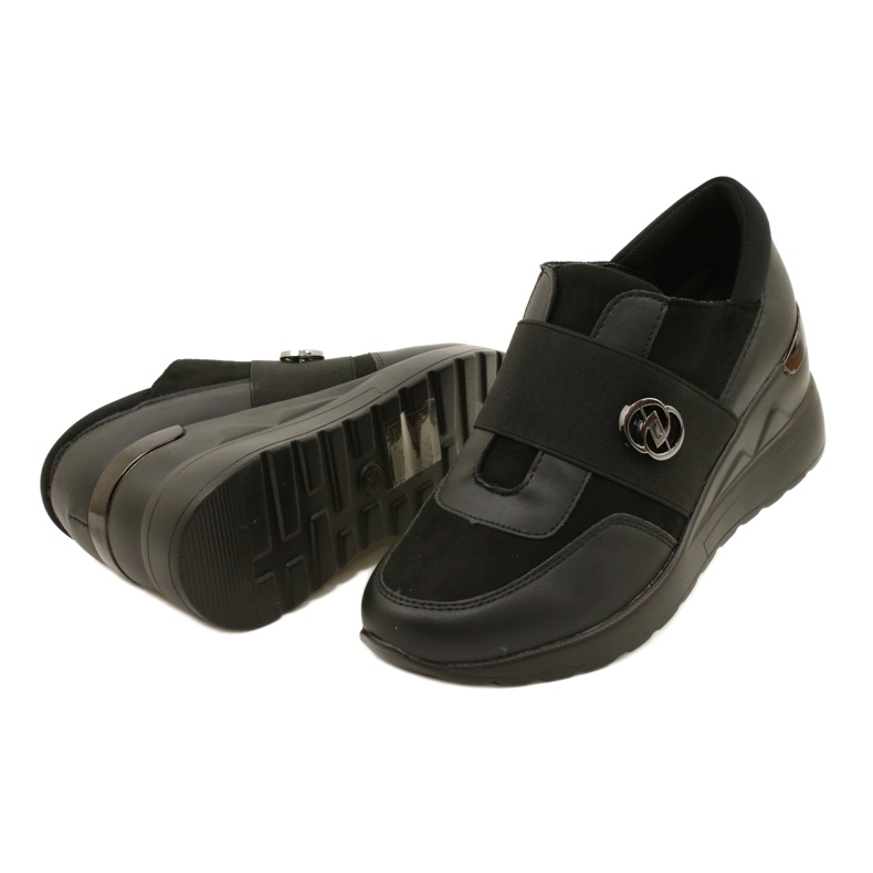 Slip-on Cipele Wedge Sneakers Evento 23SP35-5320 Crna 4