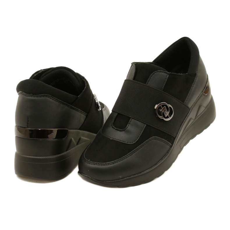 Slip-on Cipele Wedge Sneakers Evento 23SP35-5320 Crna 3